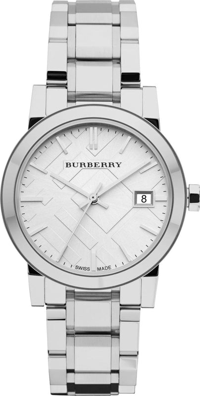 Burberry The City White Dial Silver Steel Strap Watch for Women - BU9100 Authentic Buy Shop Now