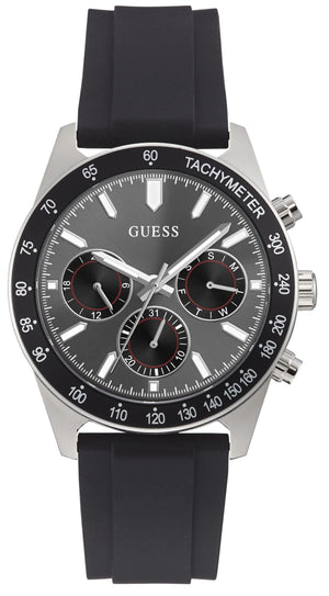 Guess Altitude Chronograph Black Dial Black Rubber Strap Watch for Men - GW0332G1 Authentic Buy Shop Now
