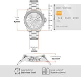 Michael Kors Wren Chronograph Silver Dial Silver Steel Strap Watch for Women - MK7429 Authentic Buy Shop Now