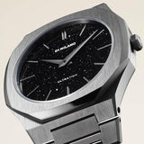 D1 Milano Ultra Thin Aventurine Black Dial Silver Steel Strap Watch for Men - D1-UTBJ29 Authentic Buy Shop Now