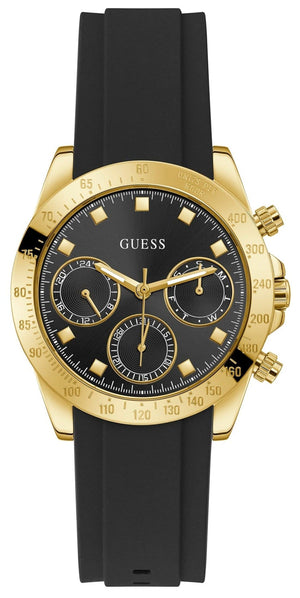 Guess Eclipse Multi Function Black Dial Black Rubber Strap Watch for Women - GW0315L1 Authentic Buy Shop Now