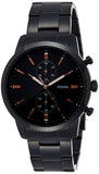 Fossil Townsman Chronograph Black Dial Black Steel Strap Watch for Men - FS5379 Authentic Buy Shop Now