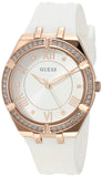 Guess Cosmo Diamonds Silver Dial White Rubber Strap Watch for Women - GW0034L2 Authentic Buy Shop Now
