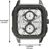 Fossil Inscription Multifunction Silver Dial Grey Steel Strap Watch for Men - BQ2657 Authentic Buy Shop Now
