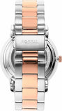 Fossil Neutra Automatic Skeleton White Dial Two Tone Steel Strap Watch for Men - ME3196 Authentic Buy Shop Now