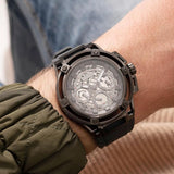 Guess Matrix Multifunction Grey Dial Grey Rubber Strap Watch for Men - GW0423G3 Authentic Buy Shop Now