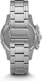 Fossil Dean Chronograph Black Dial Silver Steel Strap Watch for Men - FS4542 Authentic Buy Shop Now
