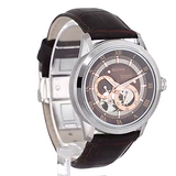 Bulova Classic Skeleton Automatic Brown Dial Brown Leather Strap Watch for Men - 96A120 Authentic Buy Shop Now