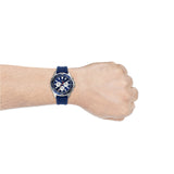 Fossil Garrett Chronograph Blue Dial Blue Rubber Strap Watch for Men - FS5709 Authentic Buy Shop Now