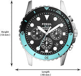 Fossil FB-01 Chronograph Black Dial Silver Steel Strap Watch for Men - FS5827 Authentic Buy Shop Now