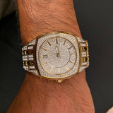 Bulova Phantom Crystal Silver Dial Two Tone Steel Strap Watch for Men - 98B323 Authentic Buy Shop Now