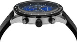 Emporio Armani Mario Chronograph Blue Dial Black Leather Strap Watch For Men - AR11522 Authentic Buy Shop Now