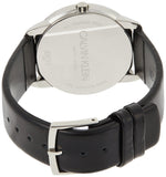 Calvin Klein Minimal Silver Dial Black Leather Strap Watch for Men - K3M211CY Authentic Buy Shop Now