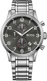 Hugo Boss Aeroliner Black Dial Silver Steel Strap Watch for Men - 1513181 Authentic Buy Shop Now