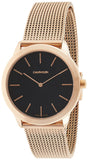 Calvin Klein Minimal Black Dial Rose Gold Mesh Bracelet Watch for Women - K3M2262Y Authentic Buy Shop Now