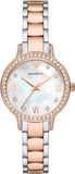 Emporio Armani Cleo Mother of Pearl Dial Two Tone Steel Strap Watch For Women - AR11499 Authentic Buy Shop Now