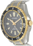 Citizen Eco Drive Promaster Diver Black Dial Two Tone Steel Strap Watch For Men - BN0194-57E Authentic Buy Shop Now