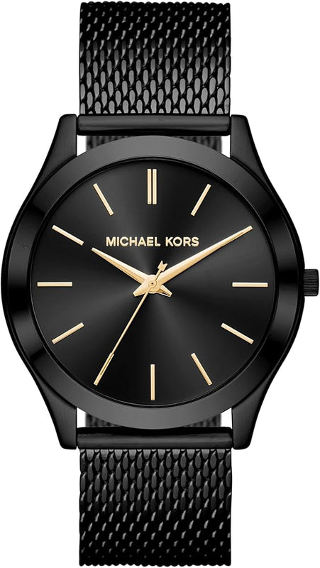 Michael Kors Slim Runway Black Dial Black Mesh Strap Watch for Women - MK8607 Authentic Buy Shop Now