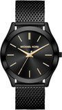Michael Kors Slim Runway Black Dial Black Mesh Strap Watch for Women - MK8607 Authentic Buy Shop Now