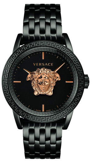 Versace Palazzo Empire Black Dial Black Steel Strap Watch for Men - VERD00518 Authentic Buy Shop Now