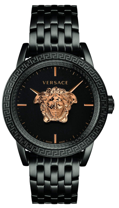 Versace Palazzo Empire Black Dial Black Steel Strap Watch for Men - VERD00518 Authentic Buy Shop Now
