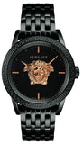 Versace Palazzo Empire Black Dial Black Steel Strap Watch for Men - VERD00518 Authentic Buy Shop Now