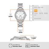 Michael Kors Sage Three-Hand White Dial Silver Steel Strap Watch for Women - MK4807 Authentic Buy Shop Now