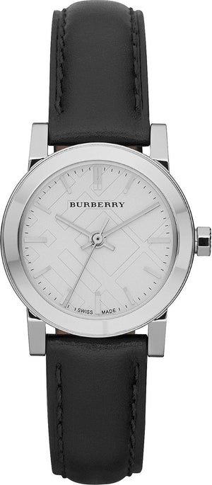 Burberry The City White Dial Black Leather Strap Watch for Women - BU9206 Authentic Buy Shop Now