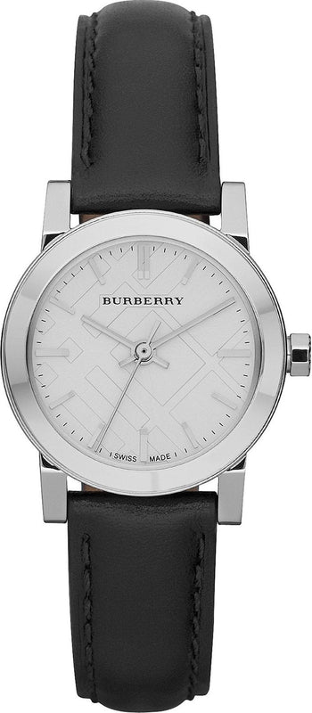 Burberry The City White Dial Black Leather Strap Watch for Women - BU9206 Authentic Buy Shop Now