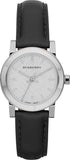 Burberry The City White Dial Black Leather Strap Watch for Women - BU9206 Authentic Buy Shop Now