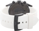 Emporio Armani Sportivo Chronograph Black Dial White Rubber Strap Watch For Men - AR6112 Authentic Buy Shop Now