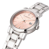 Burberry The City Pink Dial Silver Steel Strap Watch for Women - BU9124 Authentic Buy Shop Now