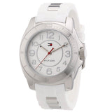 Tommy Hilfiger K2 White Dial White Rubber Strap Watch for Women - 1781306 Authentic Buy Shop Now