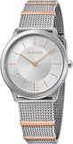 Calvin Klein Minimal Silver Dial Silver Mesh Strap Watch For Men - K3M521Y6 Authentic Buy Shop Now