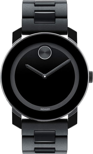 Movado Bold Black Dial Black Steel Strap Watch For Men - 3600047 Authentic Buy Shop Now