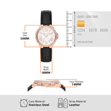 Michael Kors Camille Three-Hand Crystals White Dial Black Leather Strap Watch for Women - MK2962 Authentic Buy Shop Now