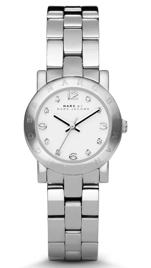Marc Jacobs Mini Amy White Dial Silver Steel Strap Watch for Women - MBM3055 Authentic Buy Shop Now