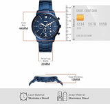 Fossil Neutra Chronograph Blue Dial Blue Steel Strap Watch for Men - FS5826 Authentic Buy Shop Now