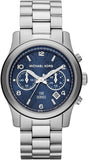 Michael Kors Hunger Stop 100 Series Navy Blue Dial Silver Steel Strap Watch for Women - MK5814 Authentic Buy Shop Now