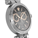 Versace Aion Chronograph Black Dial Silver Steel Strap Watch For Men - VE1D01019 Authentic Buy Shop Now