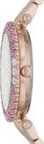 Michael Kors Darci Pave Silver Dial Rose Gold Steel Strap Watch For Women - MK4517 Authentic Buy Shop Now