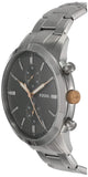 Fossil Townsman Chronograph Grey Dial Silver Steel Strap Watch for Men - FS5407 Authentic Buy Shop Now