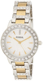 Fossil Jesse Crystals White Dial Two Tone Steel Strap Watch for Women - ES2409 Authentic Buy Shop Now
