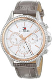 Tommy Hilfiger Ari Diamonds White Dial Grey Leather Strap Watch for Women - 1781980 Authentic Buy Shop Now
