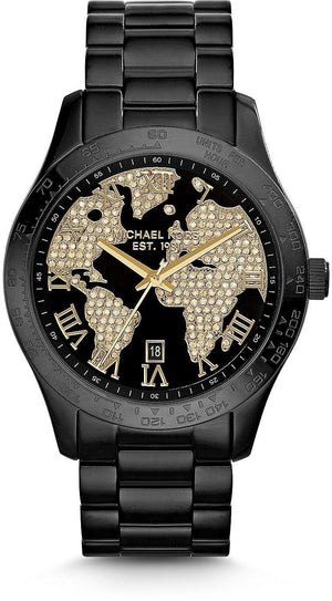 Michael Kors Layton Pave Black Dial Black Steel Strap Watch for Women - MK6091 Authentic Buy Shop Now