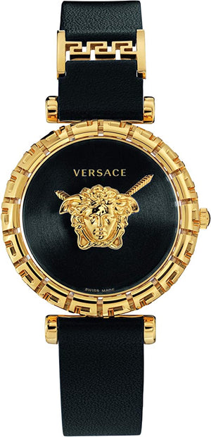 Versace Palazzo Empire Greca Black Dial Black Leather Strap Watch for Women - VEDV00119 Authentic Buy Shop Now