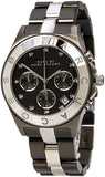 Marc Jacobs Blade Chronograph Black Dial Two Tone Steel Strap Watch for Women - MBM3179 Authentic Buy Shop Now