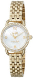 Coach Delancey Mother of Pearl Dial Gold Steel Strap Watch for Women - 14502478 Authentic Buy Shop Now