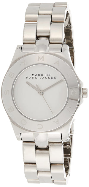 Marc Jacobs Blade Chronograph Silver Dial Silver Steel Strap Watch for Women - MBM3125 Authentic Buy Shop Now