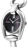 Gucci Horsebit Collection Mother of Pearl Black Dial Silver Steel Strap Watch For Women - YA139503 Authentic Buy Shop Now
